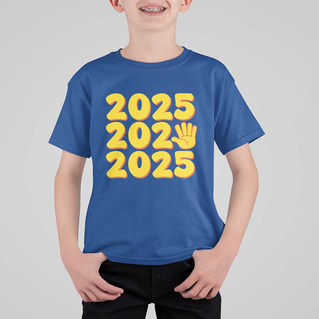 Funny Happy New Year 2025 T Shirt For Kid - Wonder Print Shop