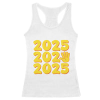Funny Happy New Year 2025 Racerback Tank Top