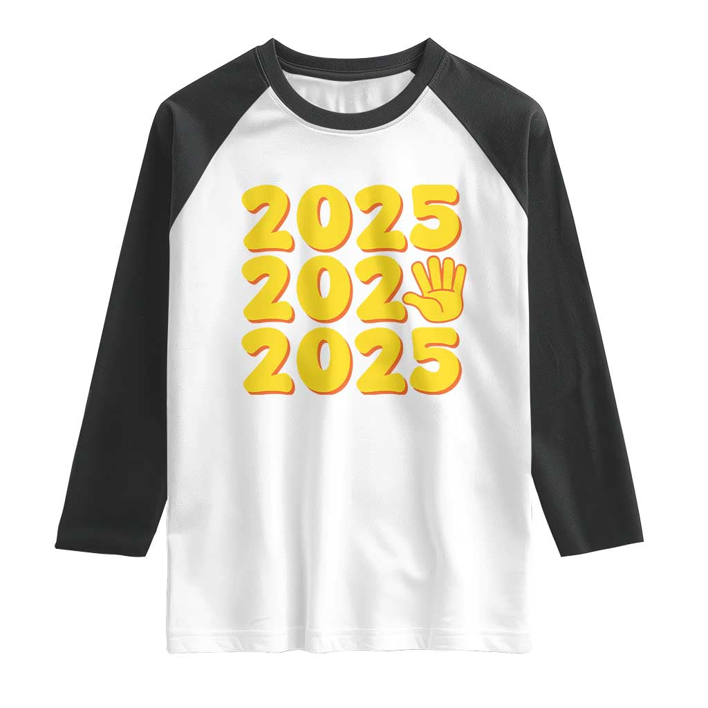 Funny Happy New Year 2025 Raglan Shirt