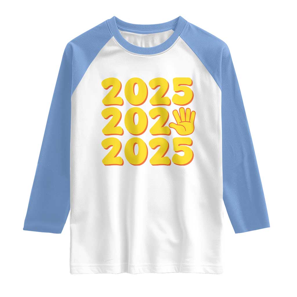 Funny Happy New Year 2025 Raglan Shirt