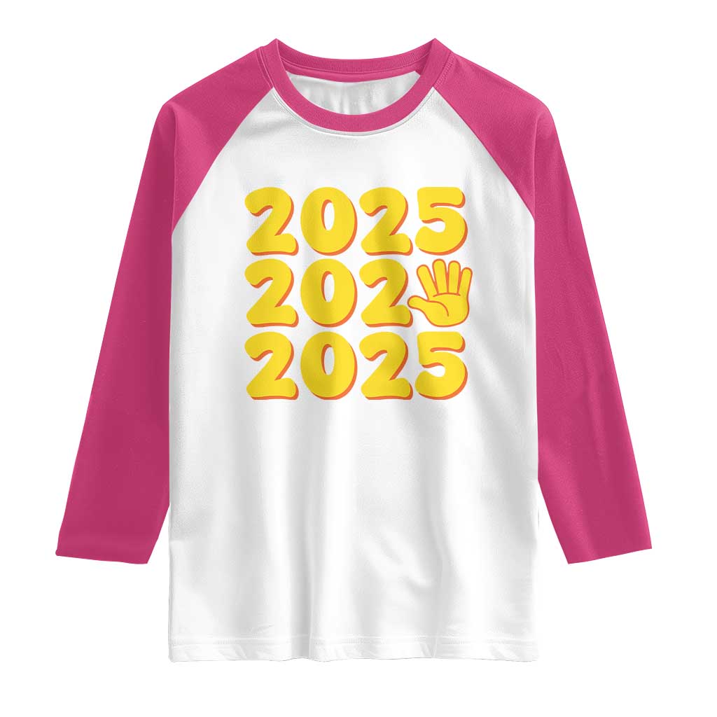 Funny Happy New Year 2025 Raglan Shirt