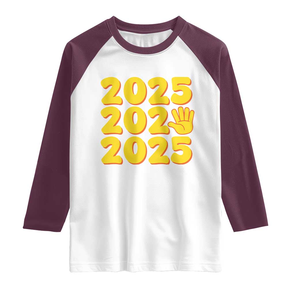 Funny Happy New Year 2025 Raglan Shirt