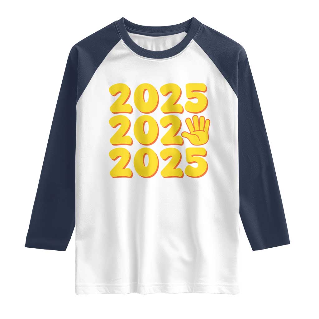 Funny Happy New Year 2025 Raglan Shirt