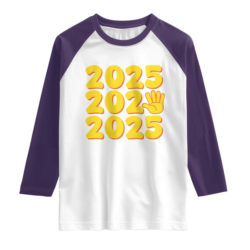 Funny Happy New Year 2025 Raglan Shirt
