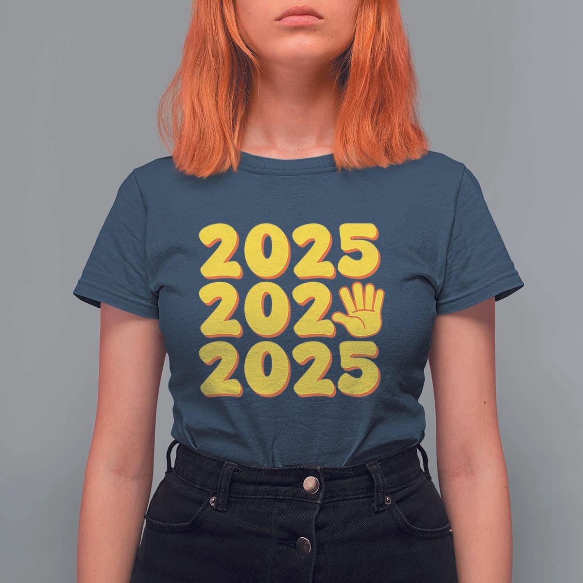 Funny Happy New Year 2025 T Shirt For Women - Wonder Print Shop