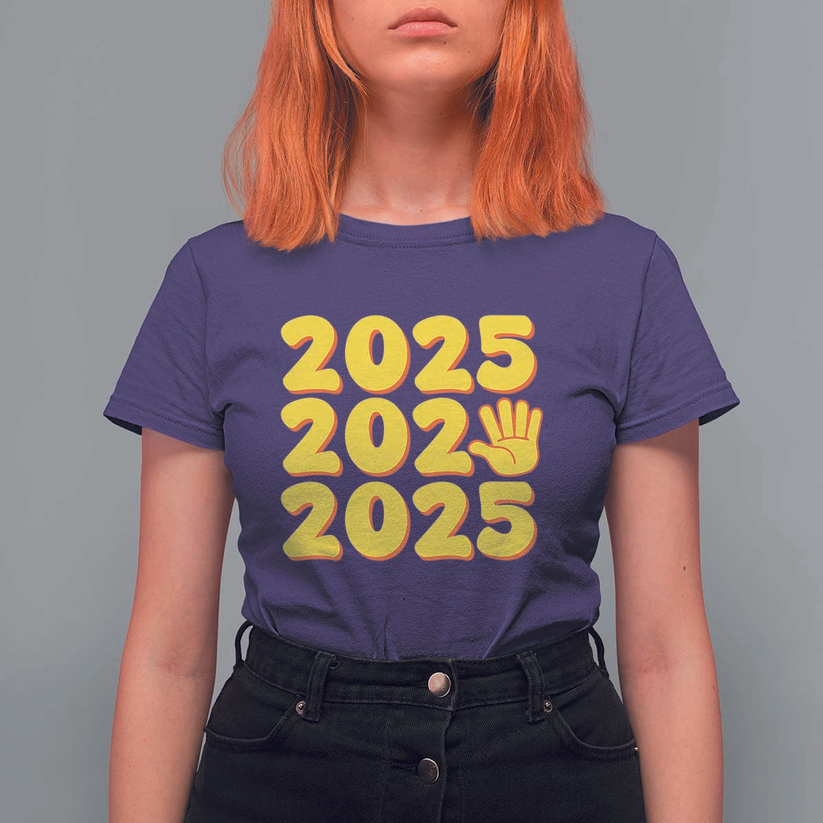 Funny Happy New Year 2025 T Shirt For Women - Wonder Print Shop