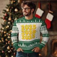 Funny Happy New Year 2025 Ugly Christmas Sweater - Wonder Print Shop
