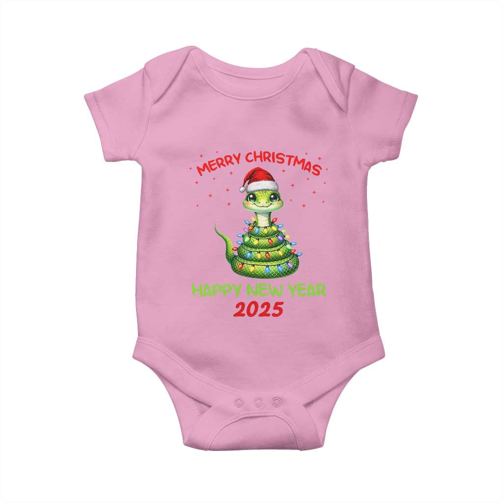 Year Of The Snake 2025 Baby Onesie Merry Christmas And Happy New Year Cute Snake