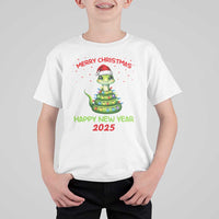 Year Of The Snake 2025 T Shirt For Kid Merry Christmas And Happy New Year Cute Snake - Wonder Print Shop