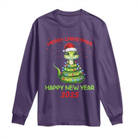 Year Of The Snake 2025 Long Sleeve Shirt Merry Christmas And Happy New Year Cute Snake