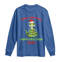 Year Of The Snake 2025 Long Sleeve Shirt Merry Christmas And Happy New Year Cute Snake