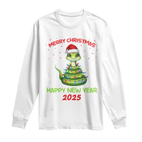 Year Of The Snake 2025 Long Sleeve Shirt Merry Christmas And Happy New Year Cute Snake