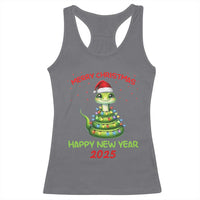 Year Of The Snake 2025 Racerback Tank Top Merry Christmas And Happy New Year Cute Snake