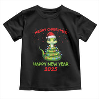 Year Of The Snake 2025 Toddler T Shirt Merry Christmas And Happy New Year Cute Snake