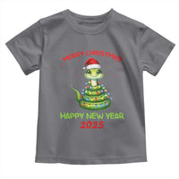 Year Of The Snake 2025 Toddler T Shirt Merry Christmas And Happy New Year Cute Snake