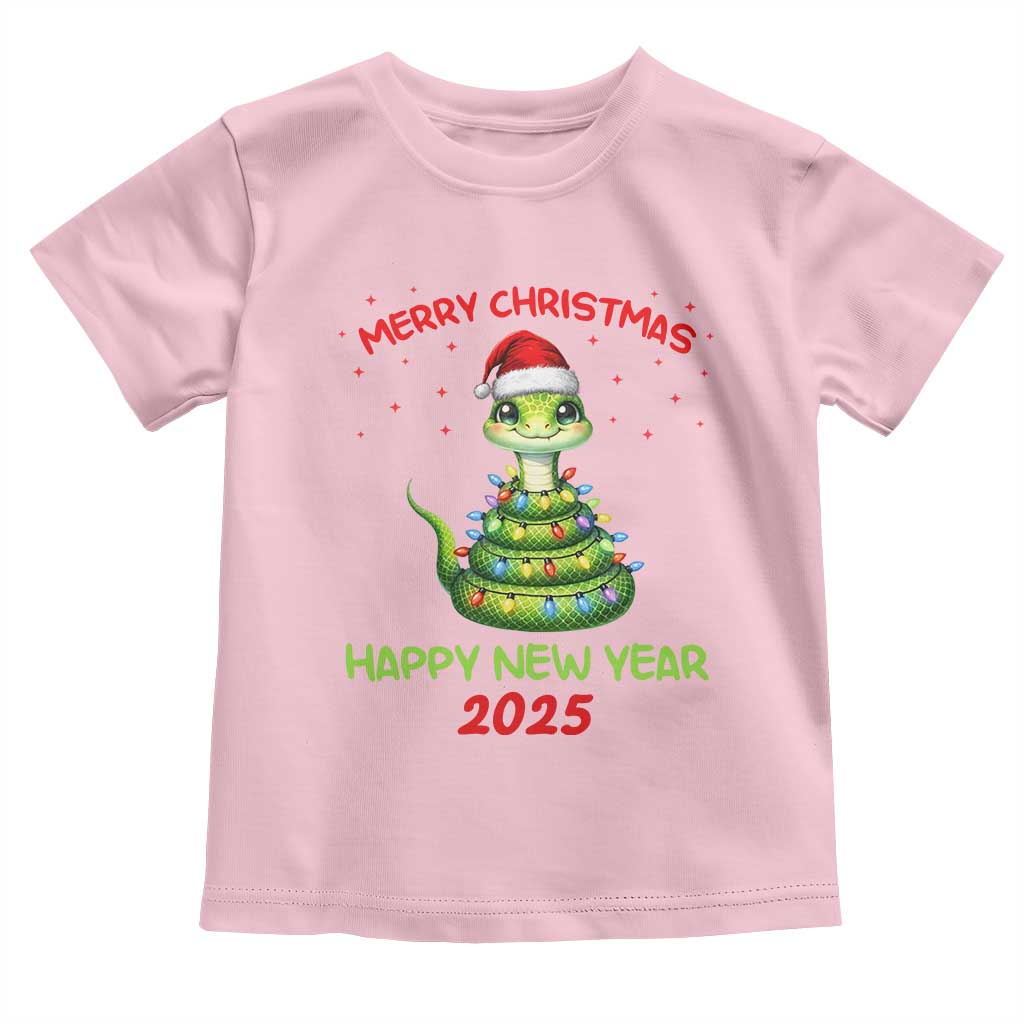 Year Of The Snake 2025 Toddler T Shirt Merry Christmas And Happy New Year Cute Snake