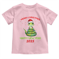Year Of The Snake 2025 Toddler T Shirt Merry Christmas And Happy New Year Cute Snake