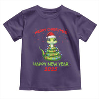 Year Of The Snake 2025 Toddler T Shirt Merry Christmas And Happy New Year Cute Snake