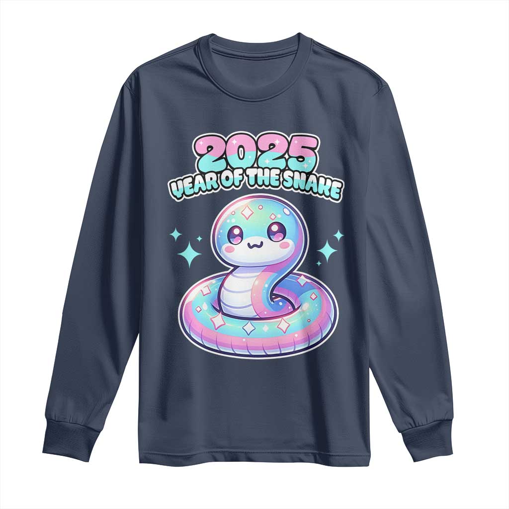 Year Of The Snake 2025 Long Sleeve Shirt Cute Snake Happy New Year