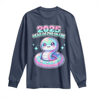 Year Of The Snake 2025 Long Sleeve Shirt Cute Snake Happy New Year