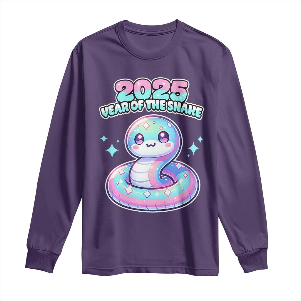Year Of The Snake 2025 Long Sleeve Shirt Cute Snake Happy New Year