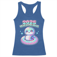 Year Of The Snake 2025 Racerback Tank Top Cute Snake Happy New Year