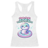 Year Of The Snake 2025 Racerback Tank Top Cute Snake Happy New Year