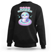 Year Of The Snake 2025 Sweatshirt Cute Snake Happy New Year - Wonder Print Shop