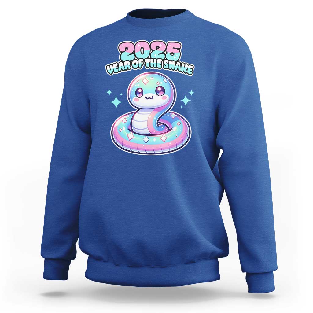 Year Of The Snake 2025 Sweatshirt Cute Snake Happy New Year - Wonder Print Shop