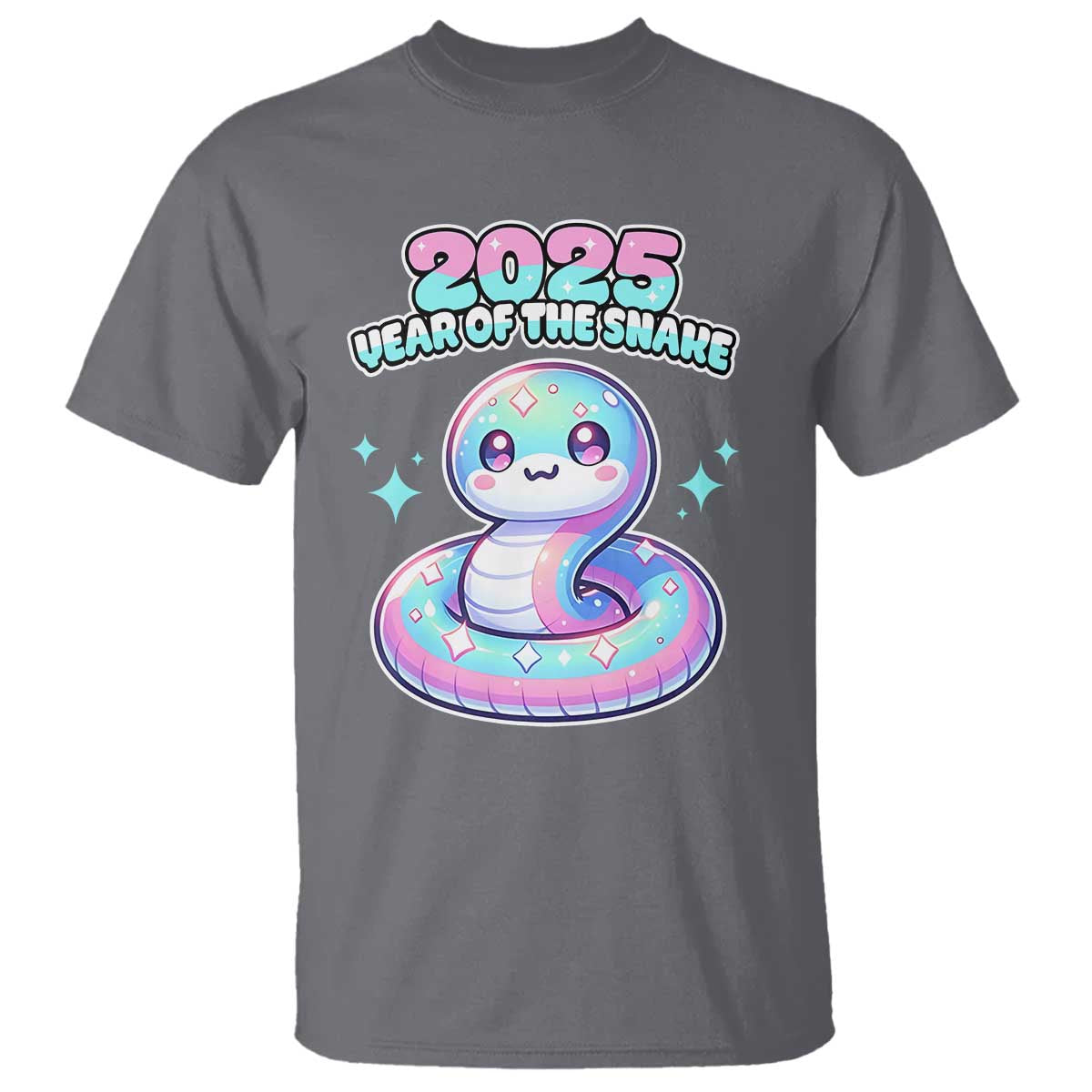 Year Of The Snake 2025 T Shirt Cute Snake Happy New Year - Wonder Print Shop