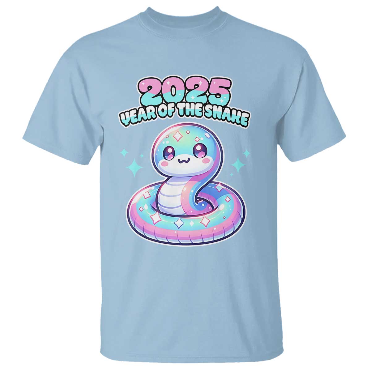Year Of The Snake 2025 T Shirt Cute Snake Happy New Year - Wonder Print Shop