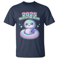 Year Of The Snake 2025 T Shirt Cute Snake Happy New Year - Wonder Print Shop