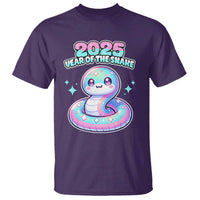 Year Of The Snake 2025 T Shirt Cute Snake Happy New Year - Wonder Print Shop