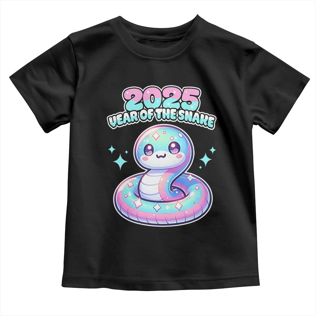 Year Of The Snake 2025 Toddler T Shirt Cute Snake Happy New Year