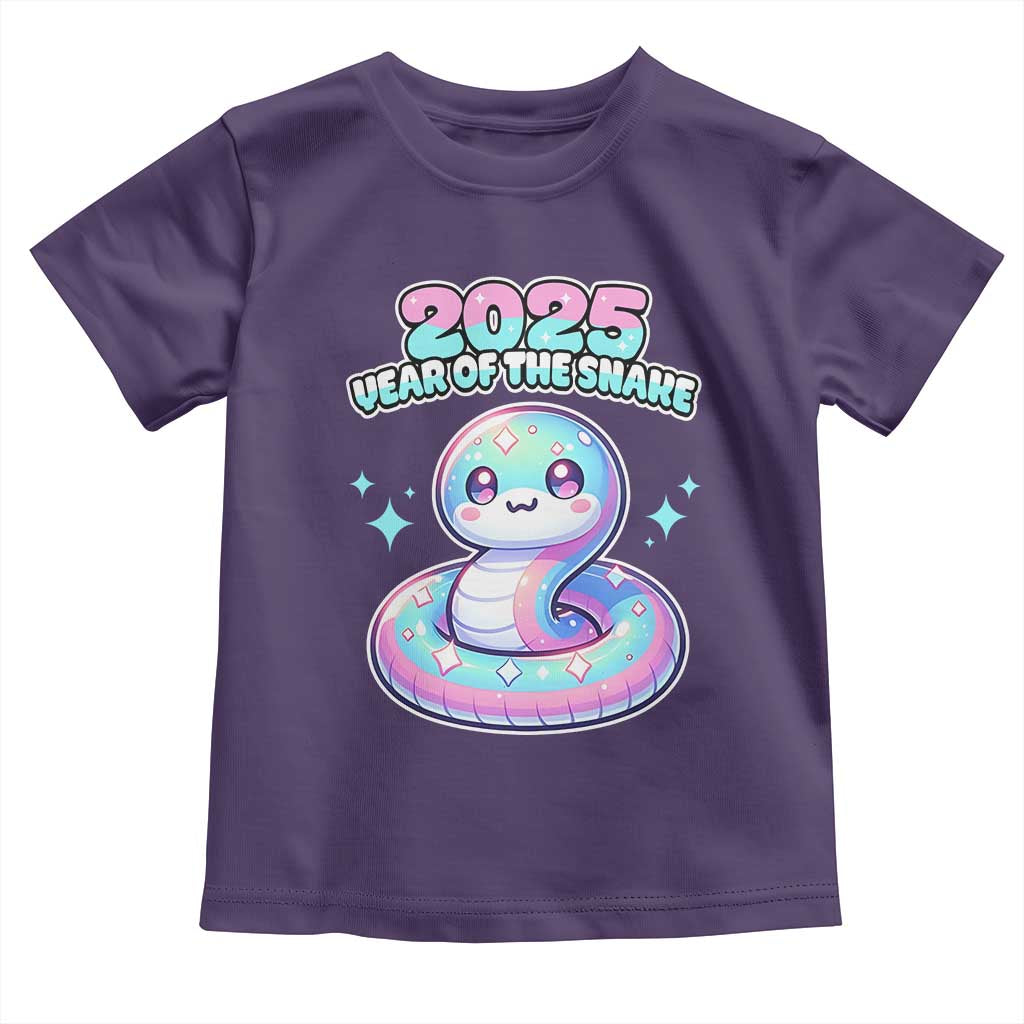 Year Of The Snake 2025 Toddler T Shirt Cute Snake Happy New Year