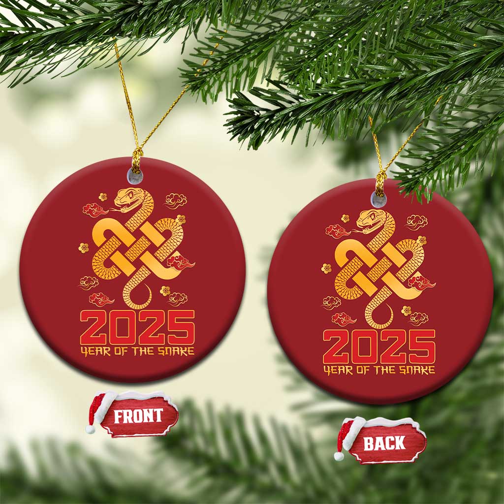 Year Of The Snake 2025 Christmas Ornament Lunar New Year Chinese Traditional - Wonder Print Shop