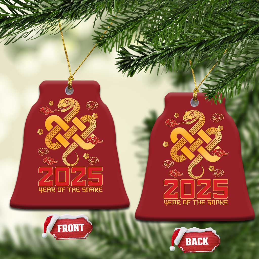 Year Of The Snake 2025 Christmas Ornament Lunar New Year Chinese Traditional - Wonder Print Shop