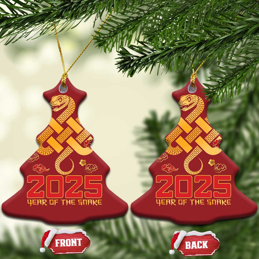 Year Of The Snake 2025 Christmas Ornament Lunar New Year Chinese Traditional - Wonder Print Shop