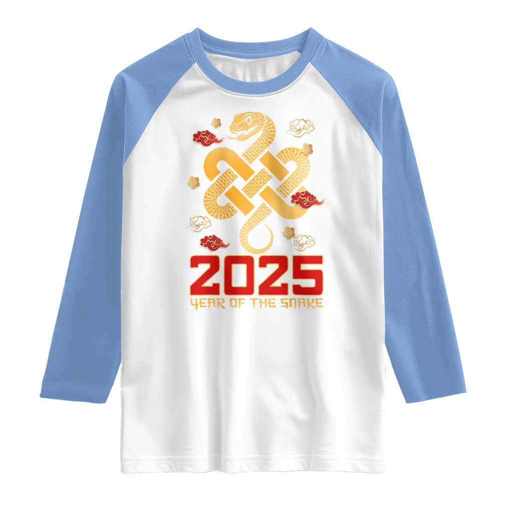 Year Of The Snake 2025 Raglan Shirt Lunar New Year Chinese Traditional