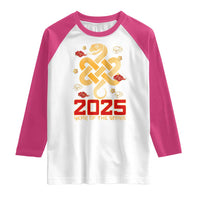 Year Of The Snake 2025 Raglan Shirt Lunar New Year Chinese Traditional