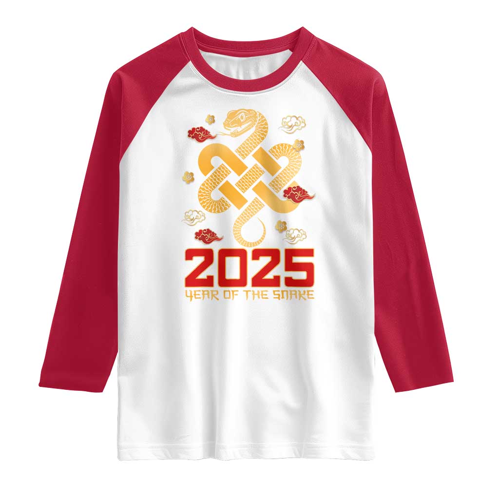 Year Of The Snake 2025 Raglan Shirt Lunar New Year Chinese Traditional