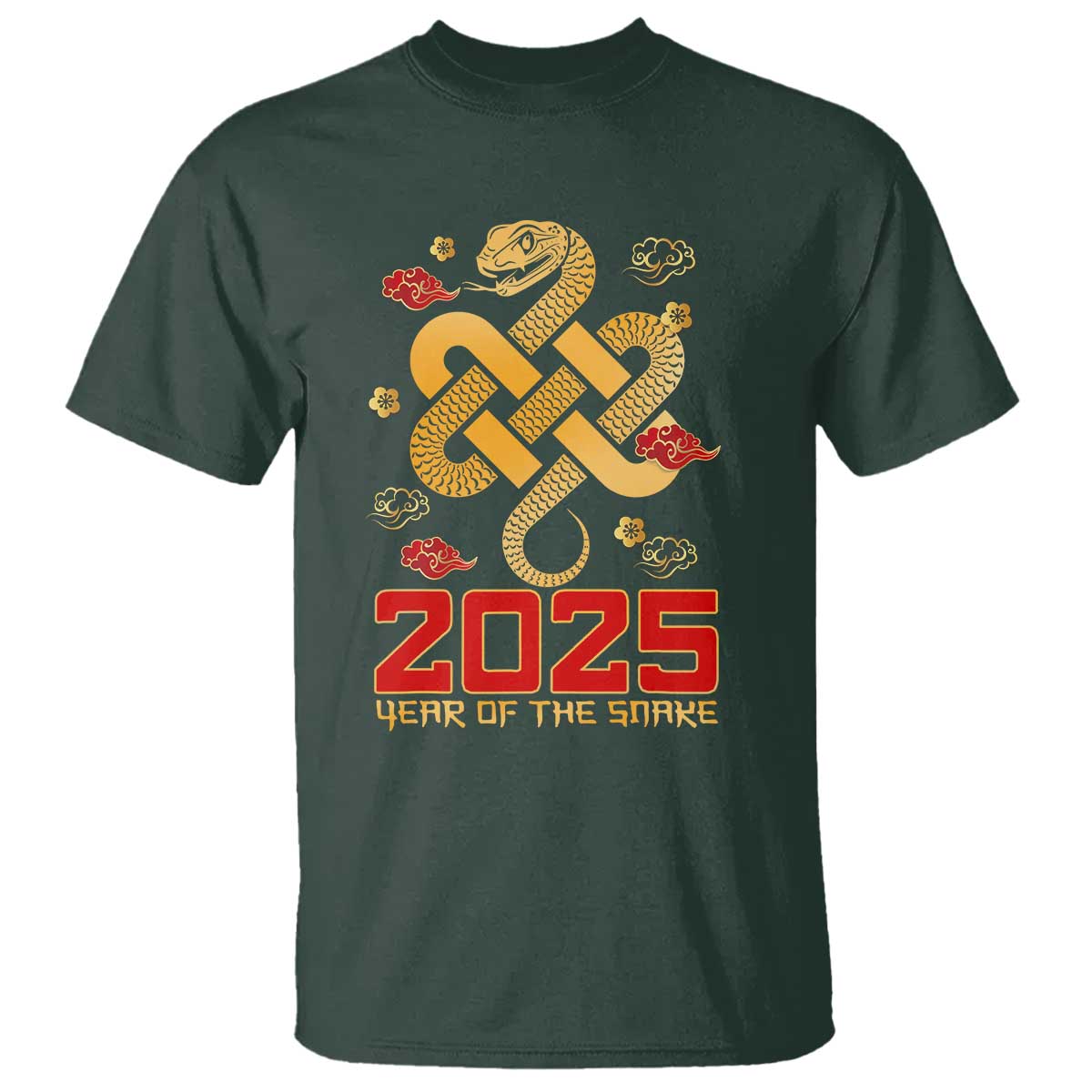 Year Of The Snake 2025 T Shirt Lunar New Year Chinese Traditional - Wonder Print Shop