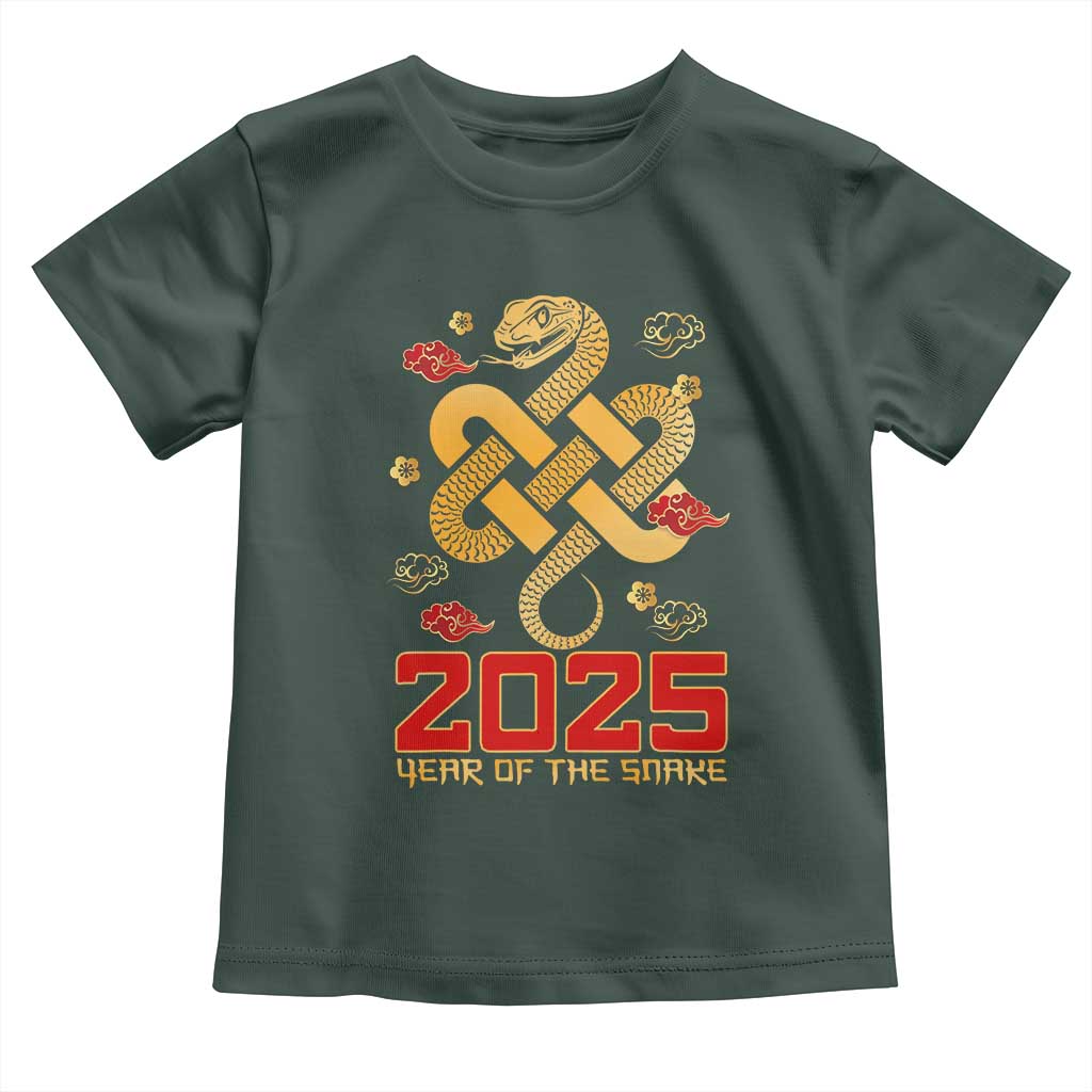 Year Of The Snake 2025 Toddler T Shirt Lunar New Year Chinese Traditional