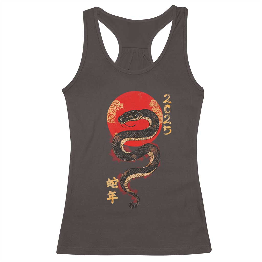 Year Of The Snake 2025 Racerback Tank Top Lunar New Year Chinese Snake