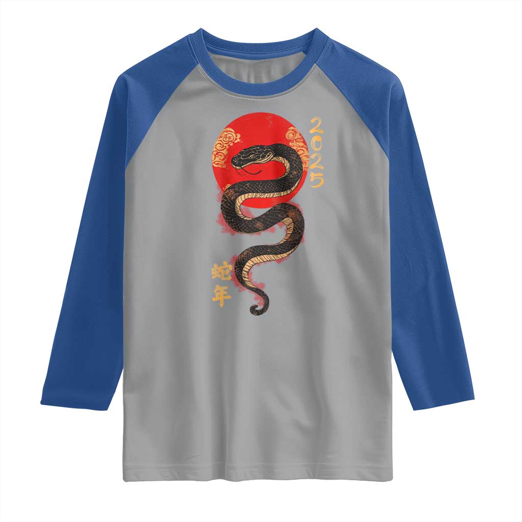 Year Of The Snake 2025 Raglan Shirt Lunar New Year Chinese Snake