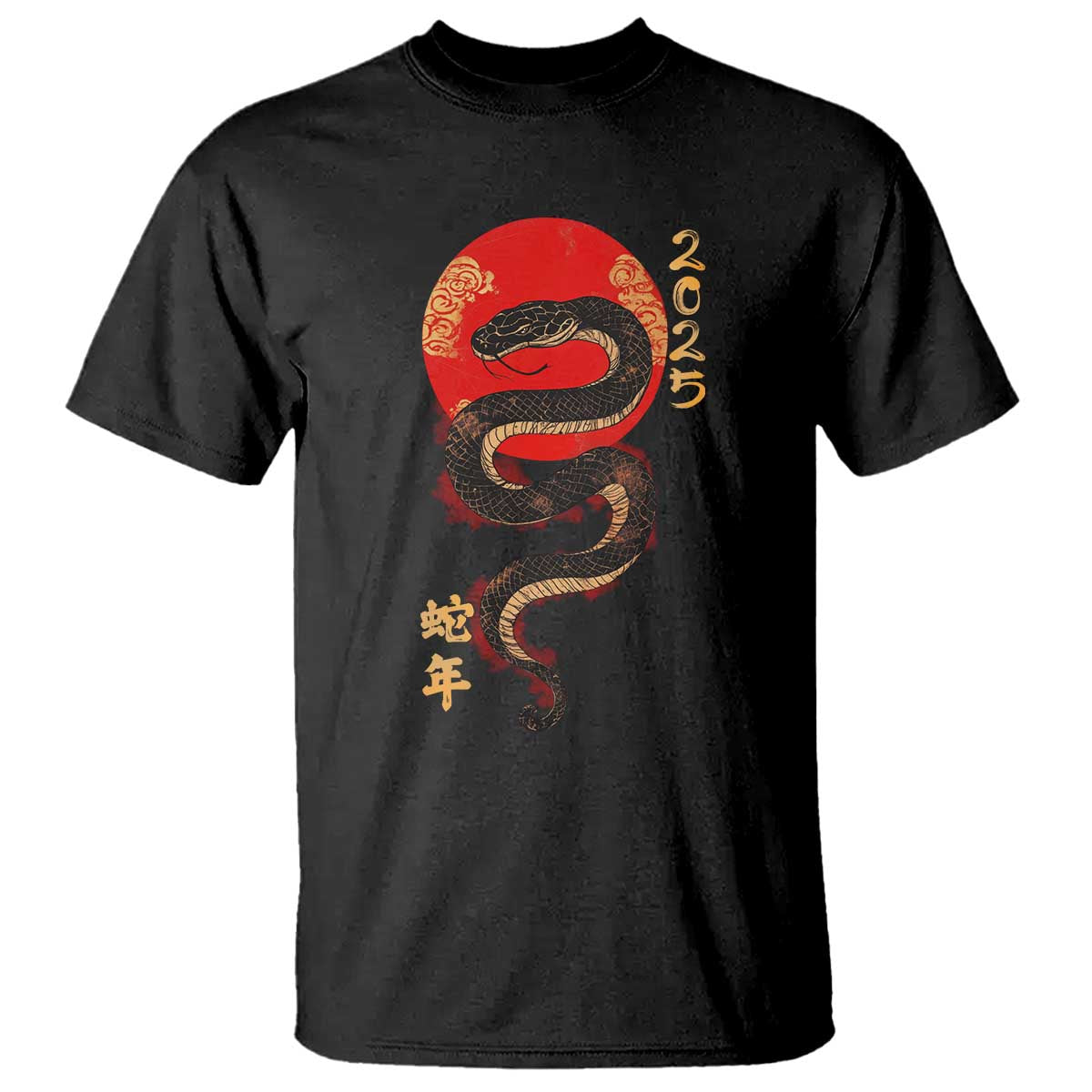 Year Of The Snake 2025 T Shirt Lunar New Year Chinese Snake - Wonder Print Shop