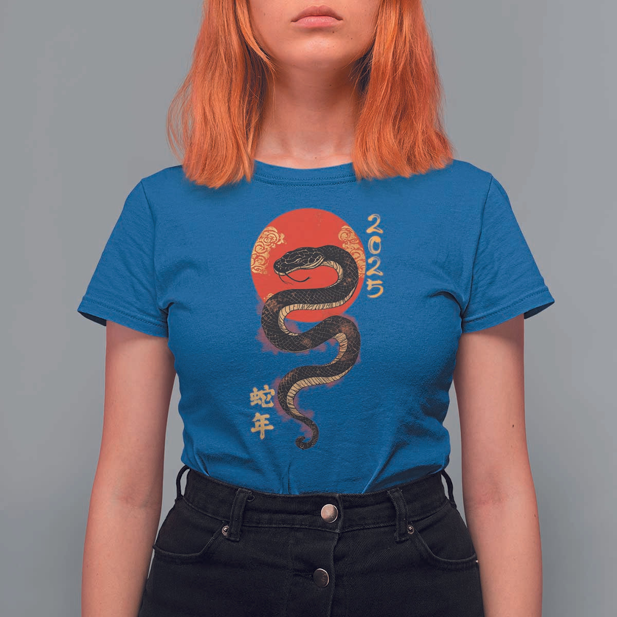Year Of The Snake 2025 T Shirt For Women Lunar New Year Chinese Snake - Wonder Print Shop
