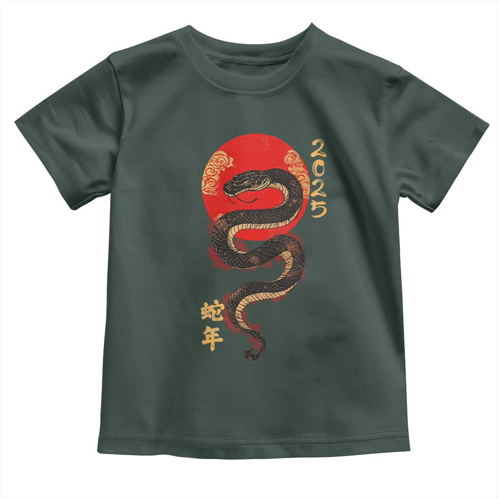 Year Of The Snake 2025 Toddler T Shirt Lunar New Year Chinese Snake