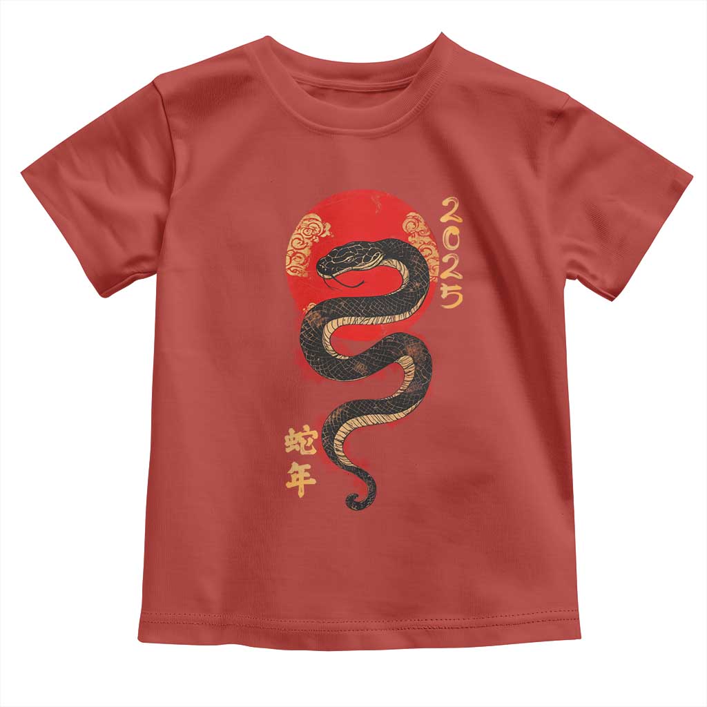 Year Of The Snake 2025 Toddler T Shirt Lunar New Year Chinese Snake