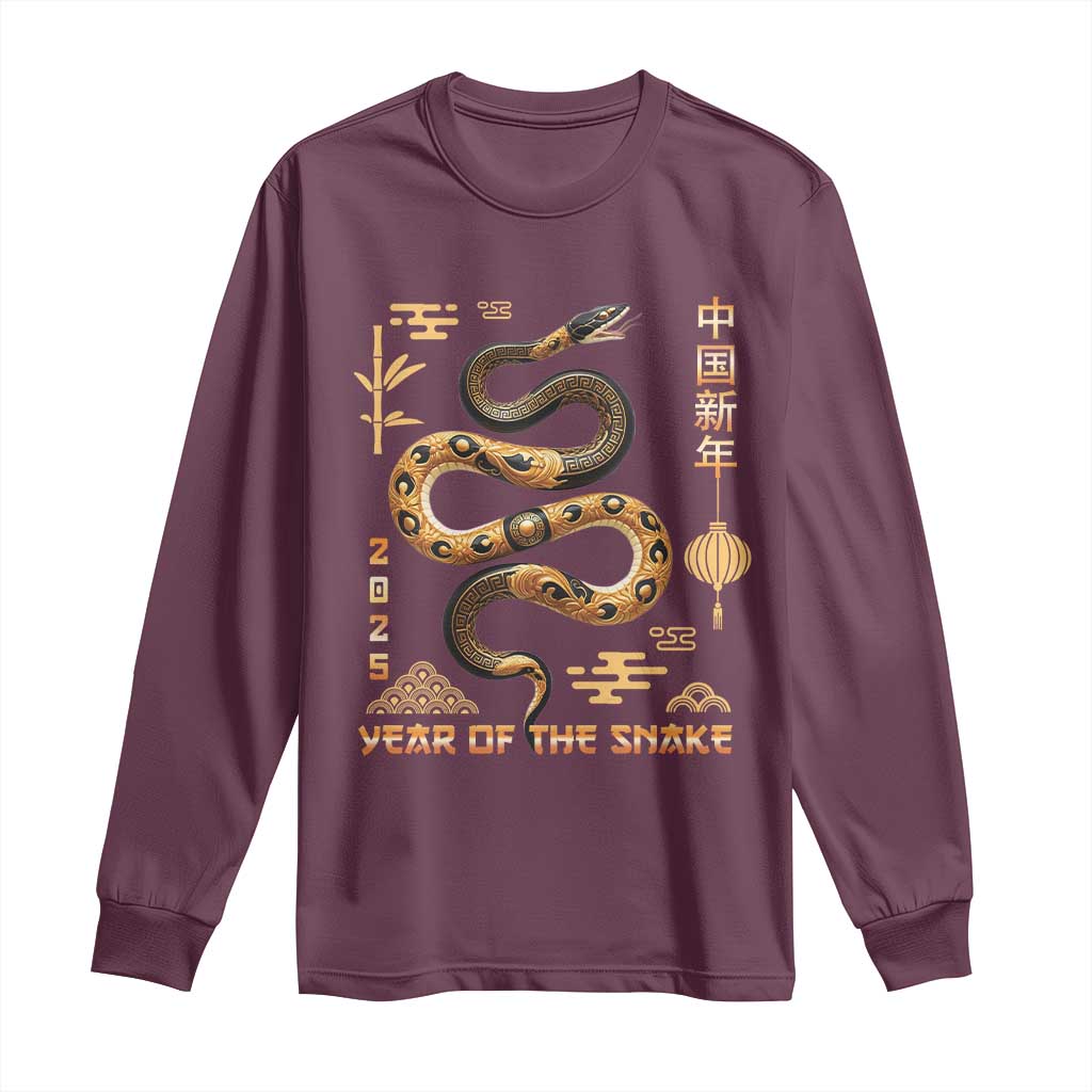 Lunar New Year 2025 Long Sleeve Shirt Year Of The Snake 2025 Chinese China
